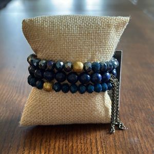 Natural Stone Beaded Bracelet Stack